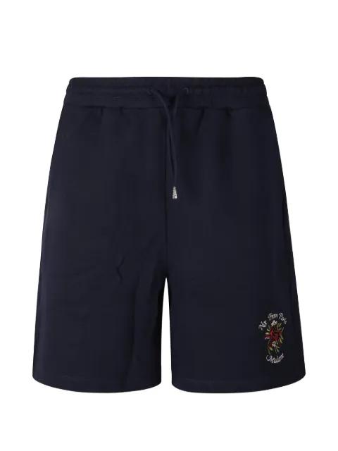 embroidered-logo track shorts by DROLE DE MONSIEUR