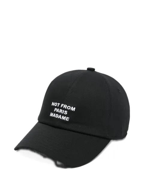 embroidered panel cap hat by DROLE DE MONSIEUR