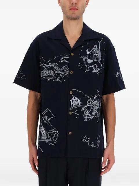embroidered short-sleeves shirt by DROLE DE MONSIEUR