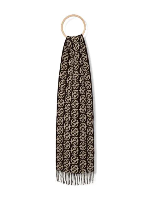 fringed pattern scarf by DROLE DE MONSIEUR