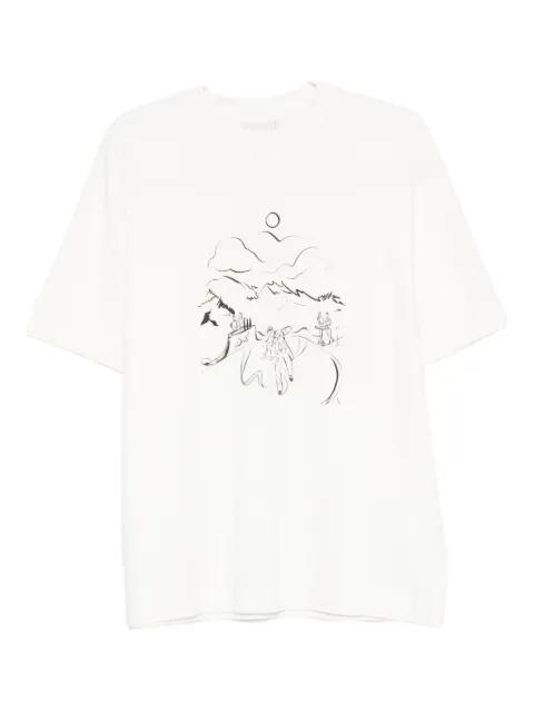 landscape-print T-shirt by DROLE DE MONSIEUR