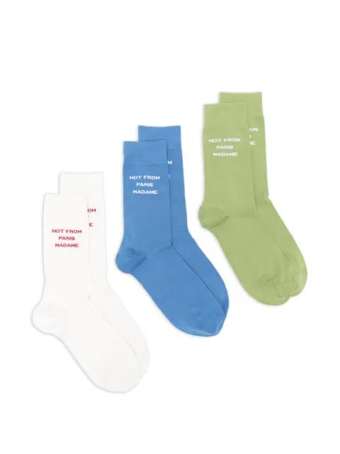 lettering socks by DROLE DE MONSIEUR