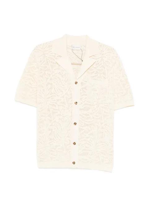 openwork collared shirt by DROLE DE MONSIEUR