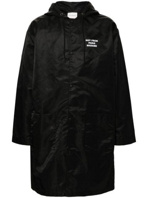 press-stud hoodied parka by DROLE DE MONSIEUR