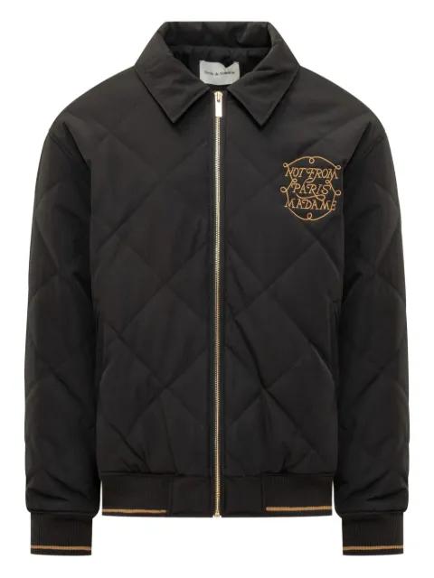 quilted slogan jacket by DROLE DE MONSIEUR