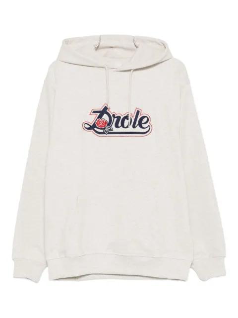 rose-embellished hoodie by DROLE DE MONSIEUR