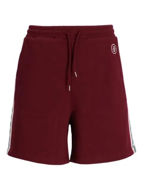 side-stripe cotton shorts by DROLE DE MONSIEUR