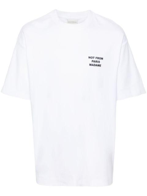 slogan-print cotton T-shirt by DROLE DE MONSIEUR