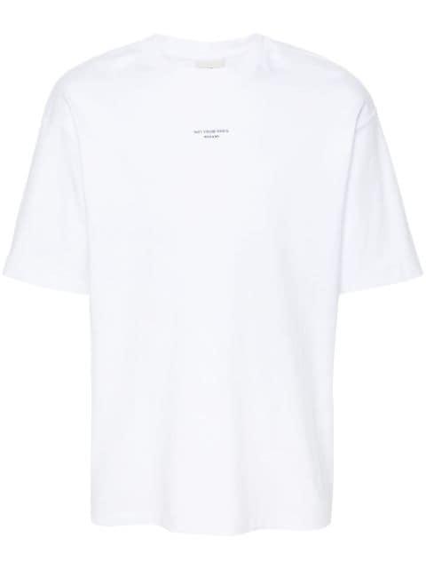 slogan-print cotton T-shirt by DROLE DE MONSIEUR