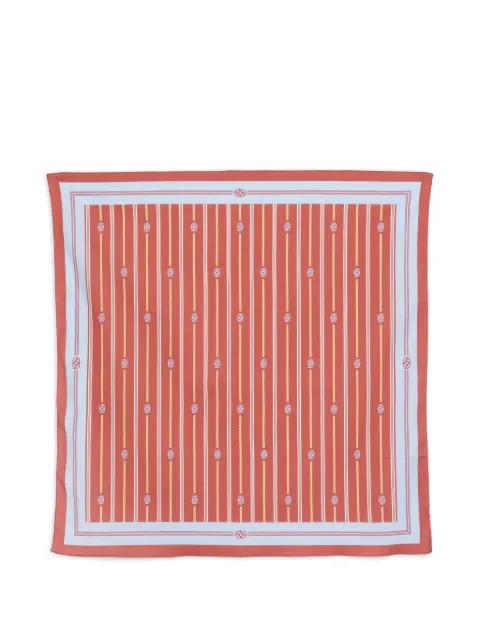 striped logo scarf by DROLE DE MONSIEUR