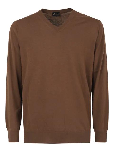 V-neck long-sleeve sweater by DRUMOHR