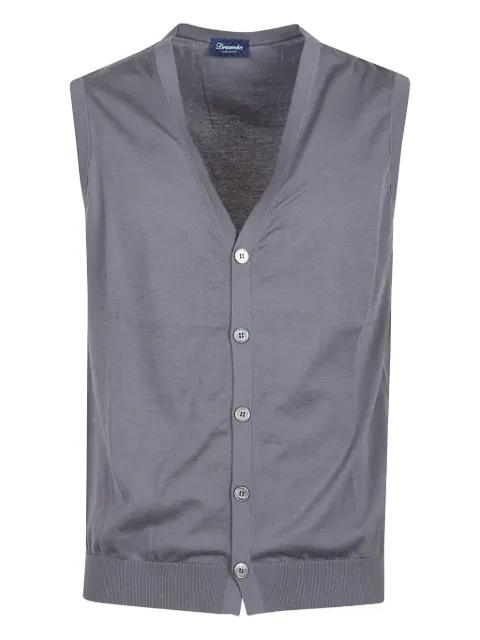 V-neck sleeveless cardigan by DRUMOHR