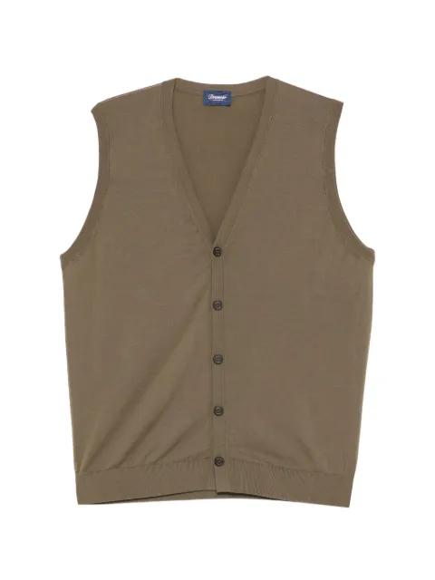 button V-neck vest by DRUMOHR