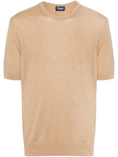 cotton-linen knit T-shirt by DRUMOHR