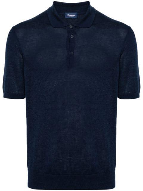 cotton-linen knit polo shirt by DRUMOHR