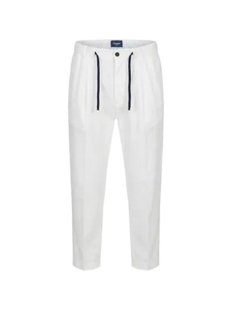 drawstring-detail pleated cotton trousers by DRUMOHR
