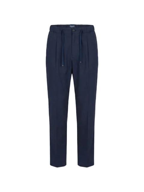 drawstring-detail pleated cotton trousers by DRUMOHR