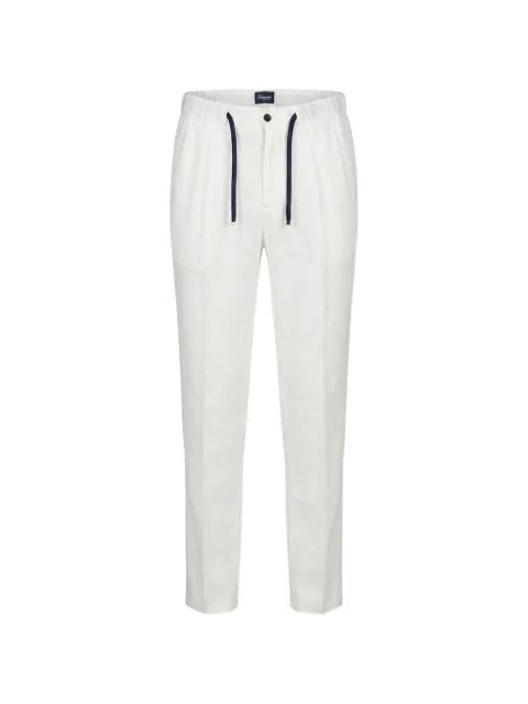 drawstring-waist linen trousers by DRUMOHR
