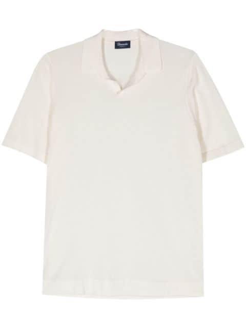 fine-knit cotton polo shirt by DRUMOHR