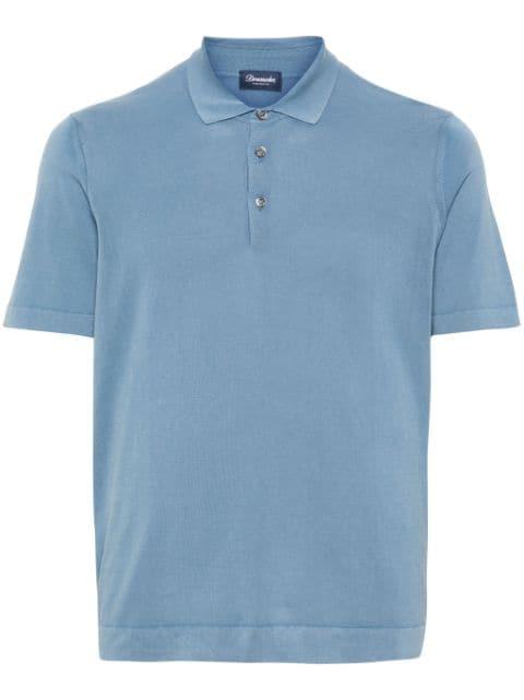 fine-knit cotton polo shirt by DRUMOHR