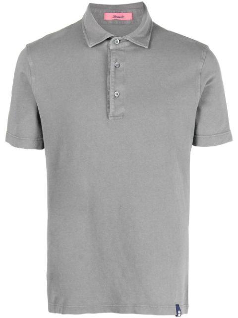 logo-patch cotton polo shirt by DRUMOHR