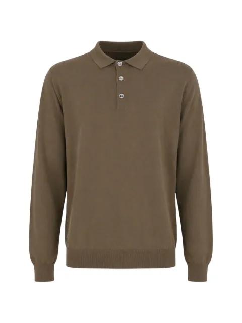 long-sleeve knitted polo shirt by DRUMOHR