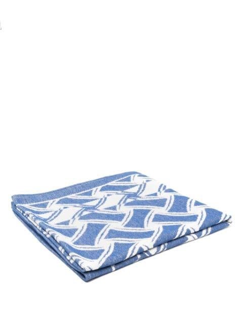 patterned-jacquard beach towel by DRUMOHR