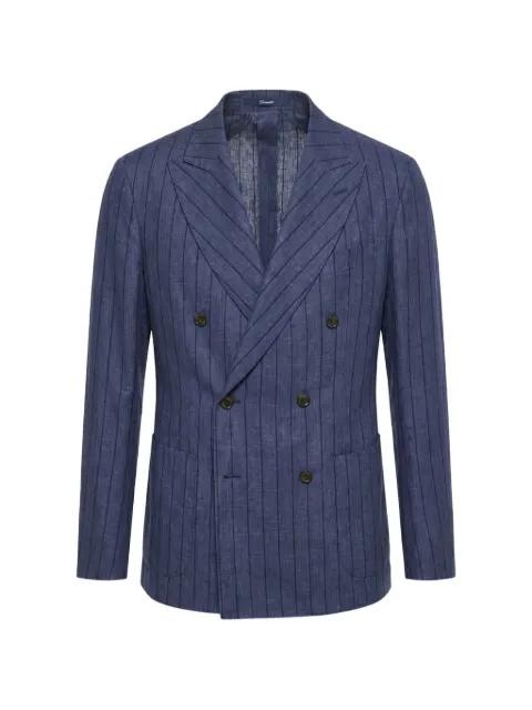 pinstripe-pattern double-breasted blazer by DRUMOHR