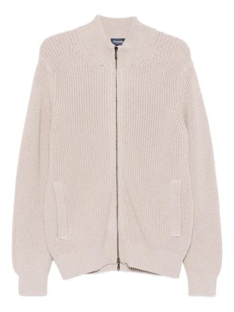 ribbed zip-up cardigan by DRUMOHR