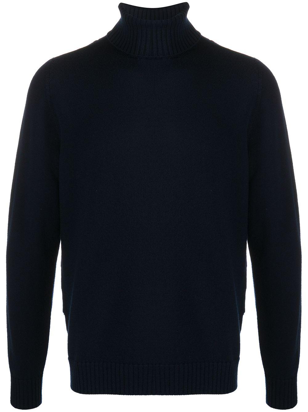 roll neck fitted jumper by DRUMOHR