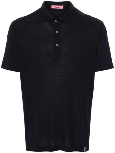 spread-collar cotton polo shirt by DRUMOHR