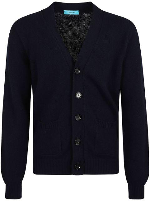 v-neck lambs-wool cardigan by DRUMOHR