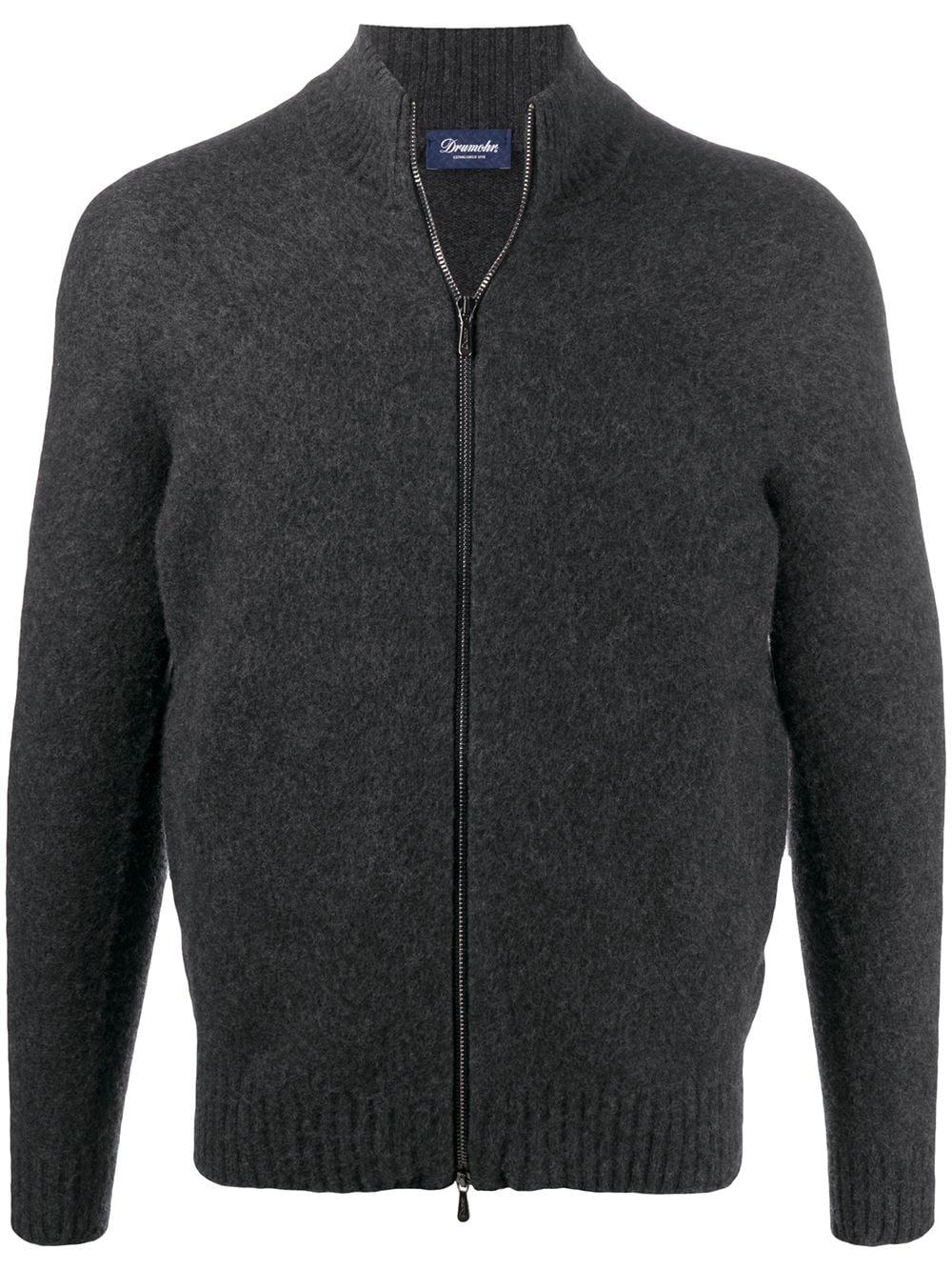 zip-up wool cardigan by DRUMOHR