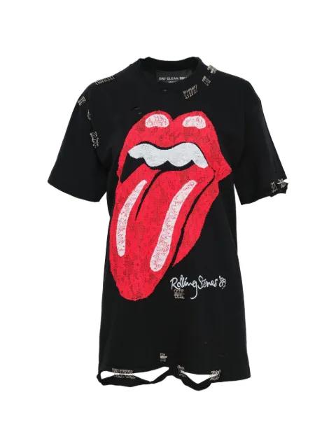 Amy distressed graphic-print T-shirt by DRY CLEAN ONLY