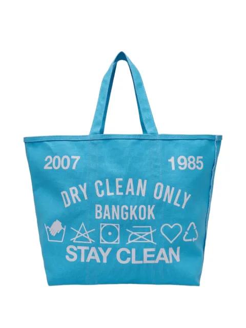 medium slogan-print tote bag by DRY CLEAN ONLY
