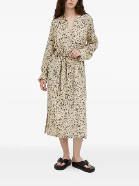 Aidana belted print midi dress by DRYKORN
