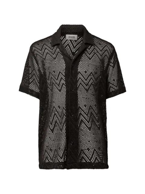 Bijan 02 crochet-knit short-sleeve shirt by DRYKORN