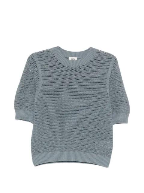 Sanidy open-knit short-sleeve T-shirt by DRYKORN