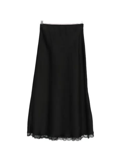 Ura lace-trim midi skirt by DRYKORN