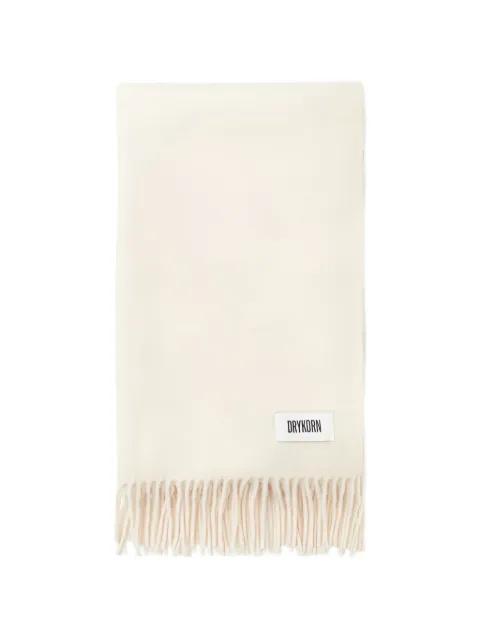 fringed logo-patch scarf by DRYKORN