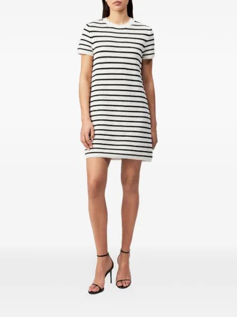 striped pointelle-knit dress by DRYKORN