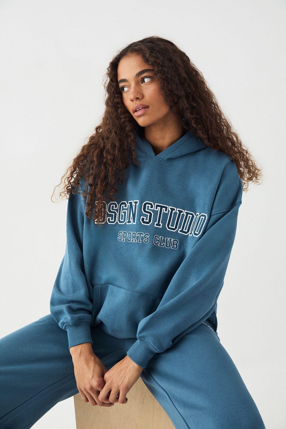 DSGN Studio Applique Oversized Hoodie by DSGN STUDIO
