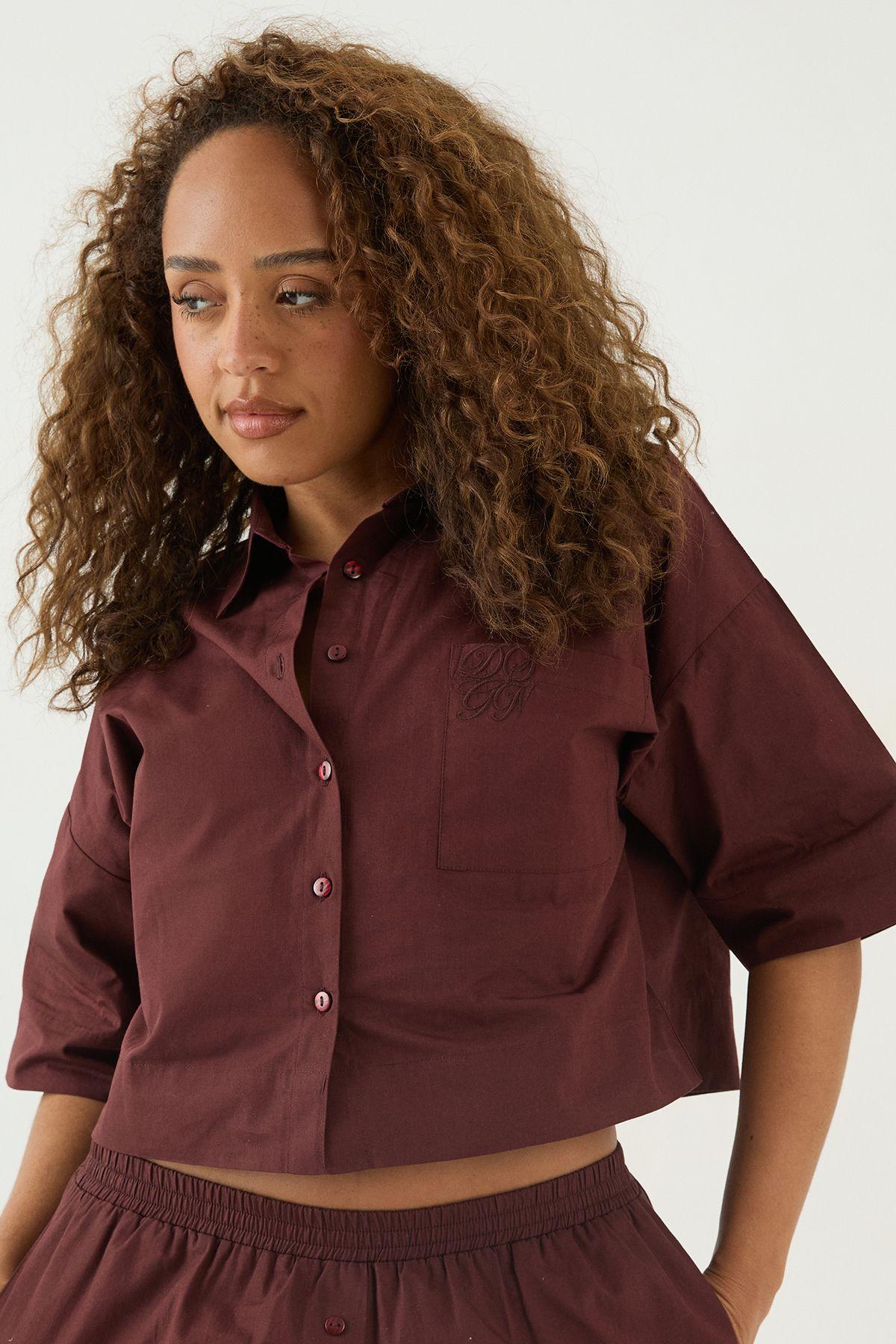 DSGN Studio Boxy Crop Poplin Shirt by DSGN STUDIO