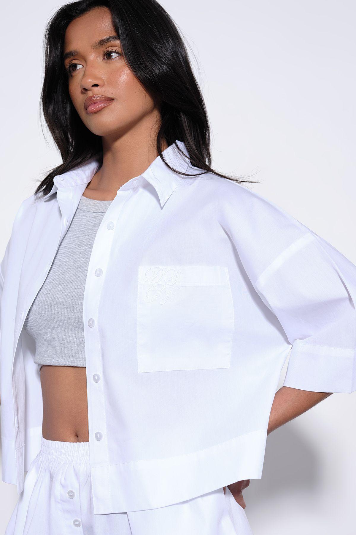 DSGN Studio Boxy Crop Poplin Shirt by DSGN STUDIO