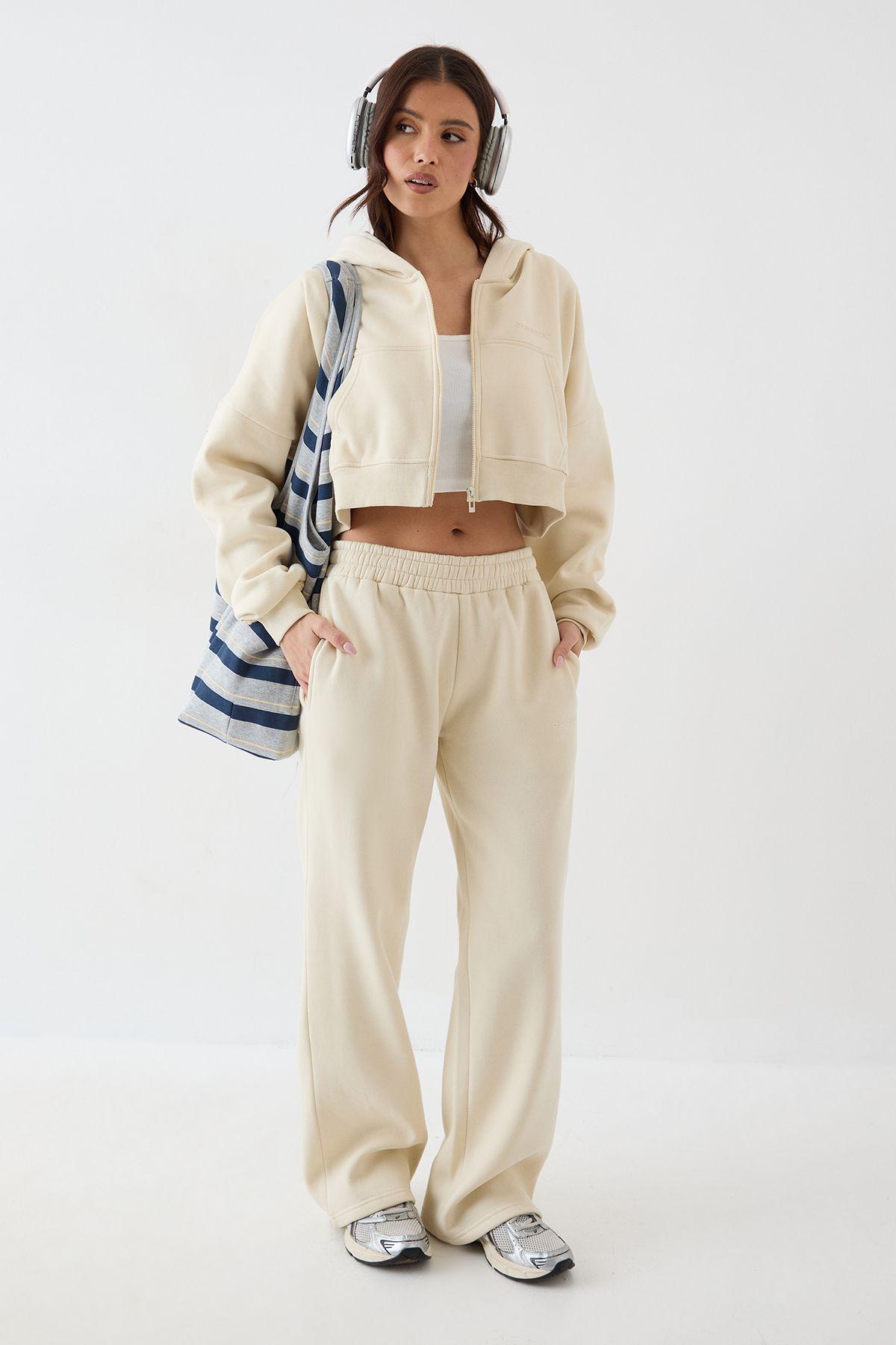 DSGN Studio Boxy Crop Zip Through Hoodie by DSGN STUDIO