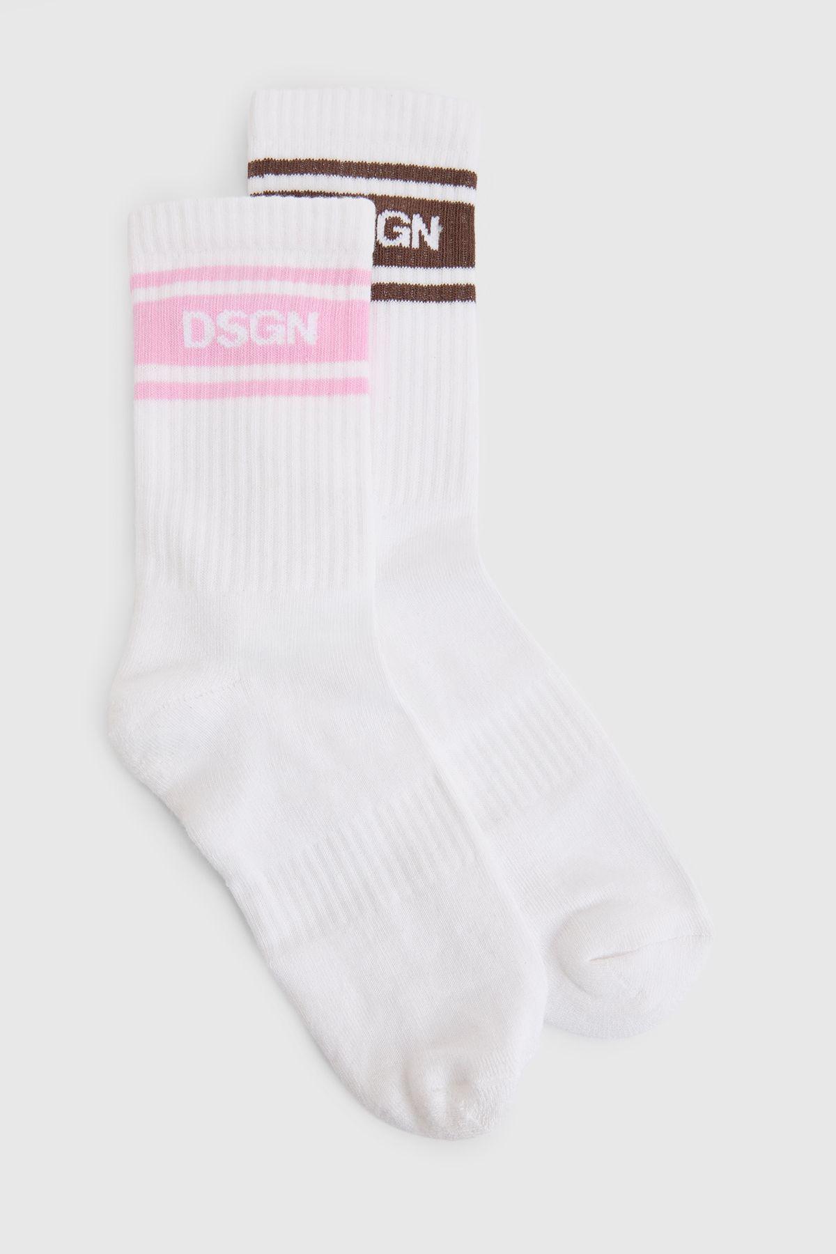 DSGN Studio Colour Block Sports Socks by DSGN STUDIO