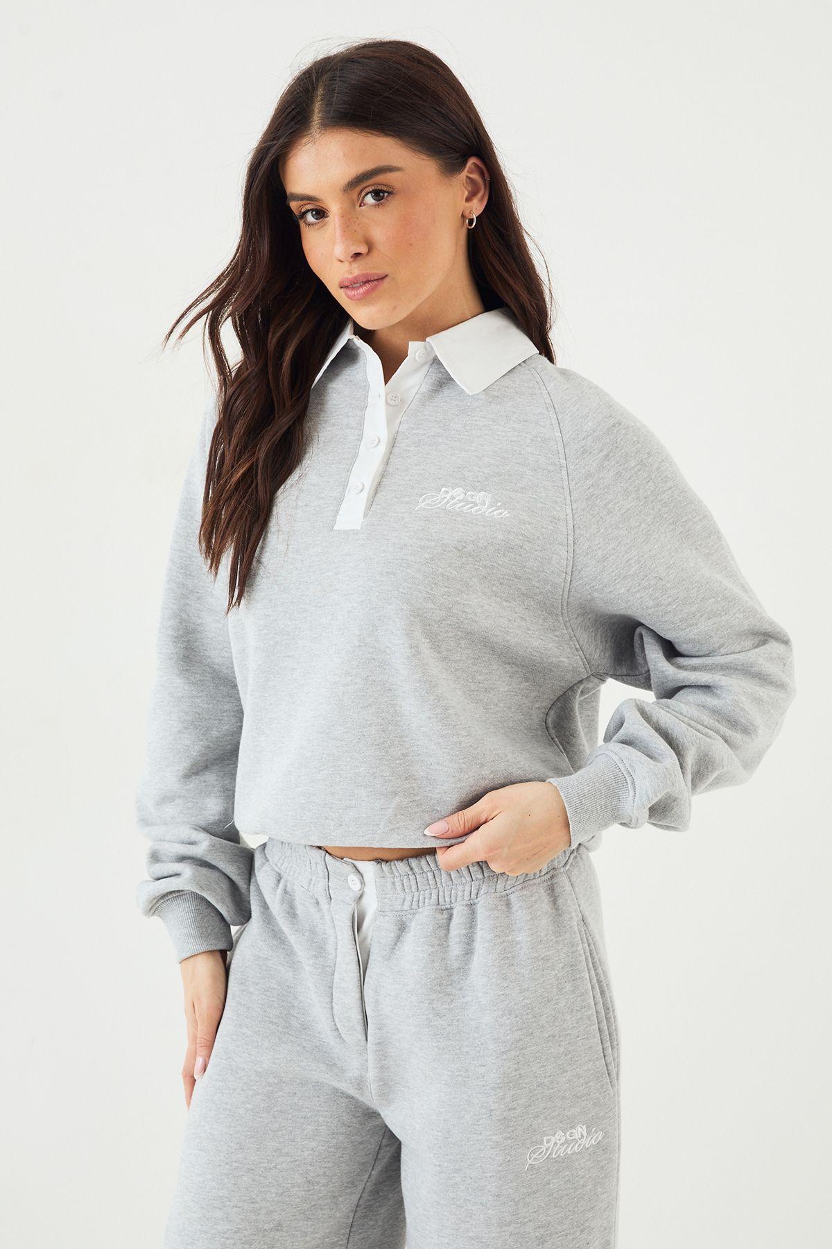 DSGN Studio Contrast Collar Rugby Sweatshirt by DSGN STUDIO