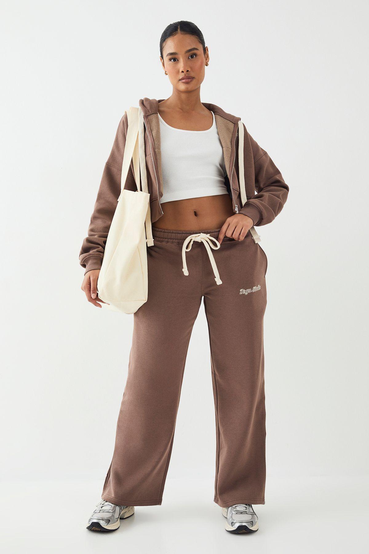 DSGN Studio Contrast Drawcord Mid Rise Straight Leg Jogger by DSGN STUDIO