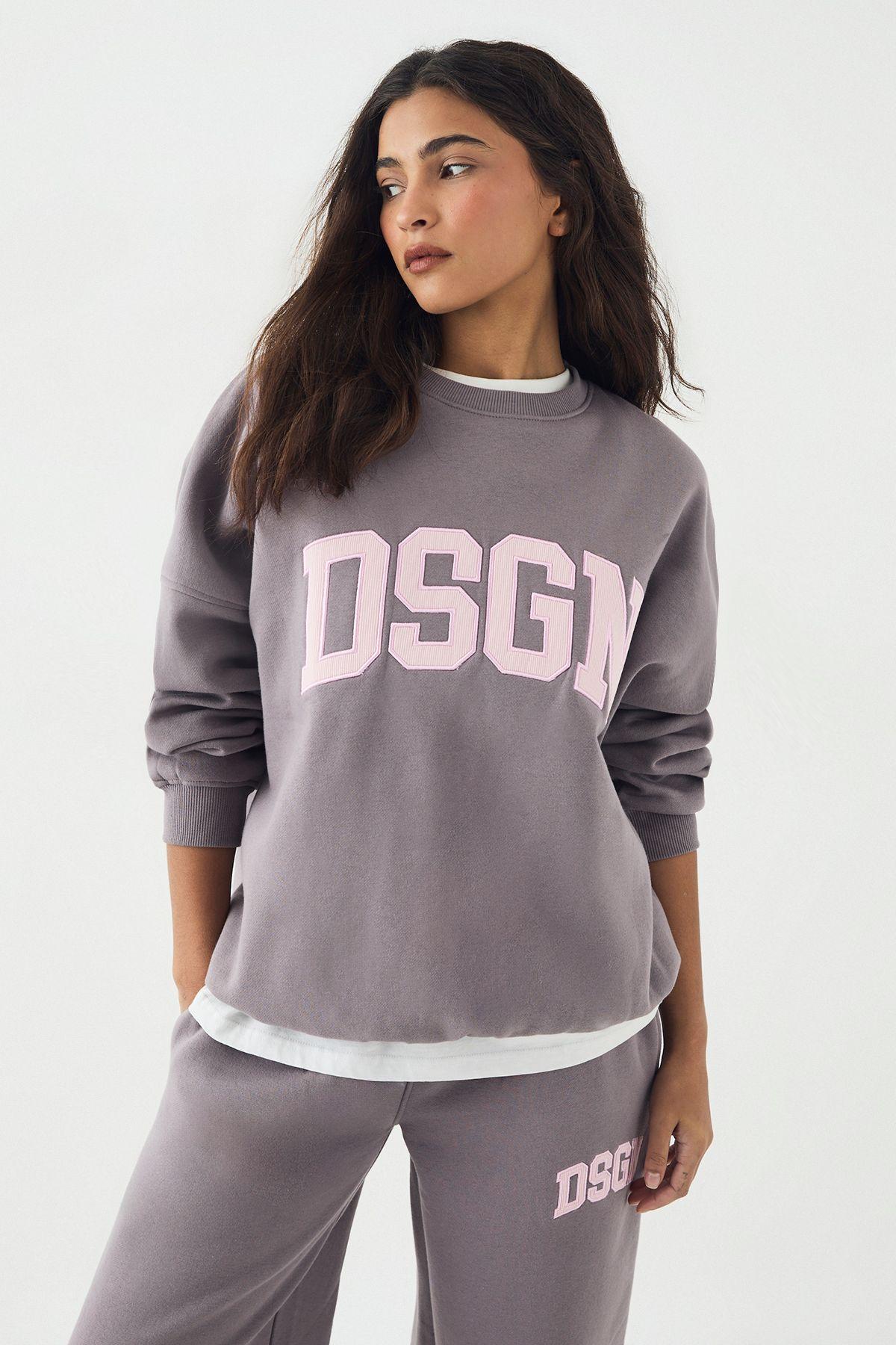 DSGN Studio Cord Applique Oversized Sweatshirt by DSGN STUDIO