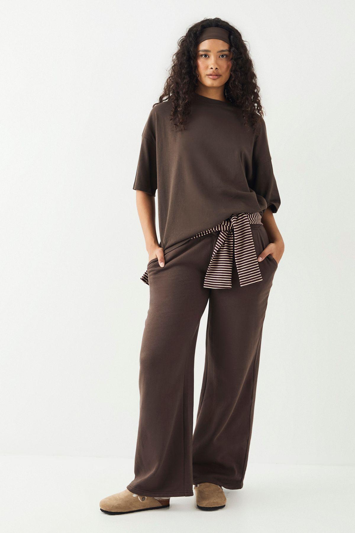 DSGN Studio Deep Waistband Wide Leg Jogger by DSGN STUDIO